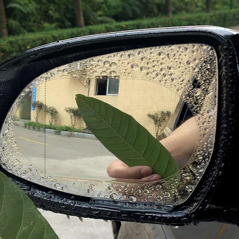 2pcs /Set Rainproof Anti-Fog And Anti-Reflective Film For Car Rearview Mirror Ellipse 100x150mm(Tran
