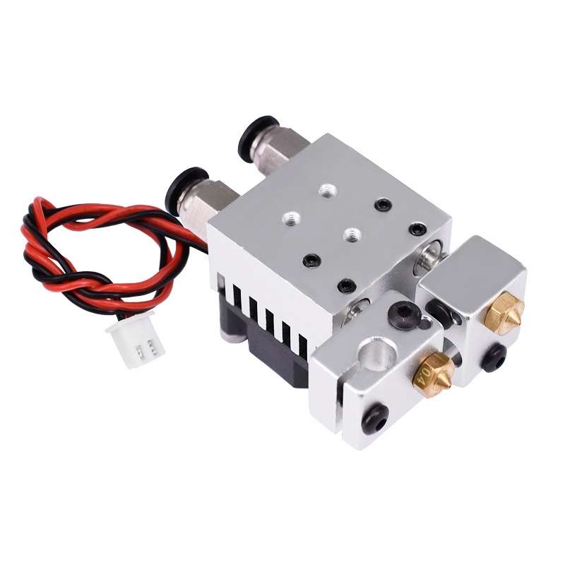 3D Printer Parts E3D V6 Back Screw With Cooling Fan Double-Head Mixed Color Extruded Aluminum Block