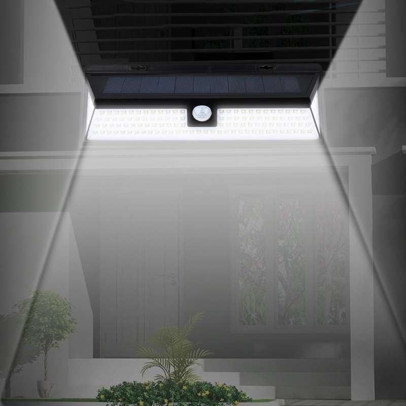 TG-TY00401 118 LED Solar 3-Sides Floodlit Motion Sensing Wall Light Outdoor Garden Corridor Street L