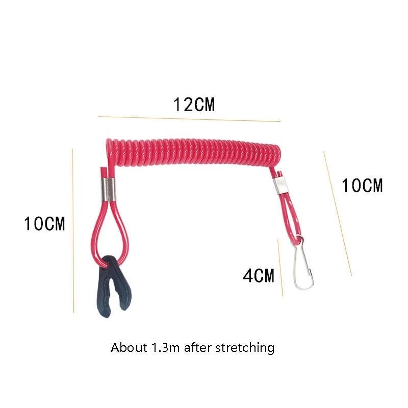 2 PCS Universal Ship Out-Of-Fire Switch Safety Rope Boot Machine Motorboat Emergency Exterior Switch