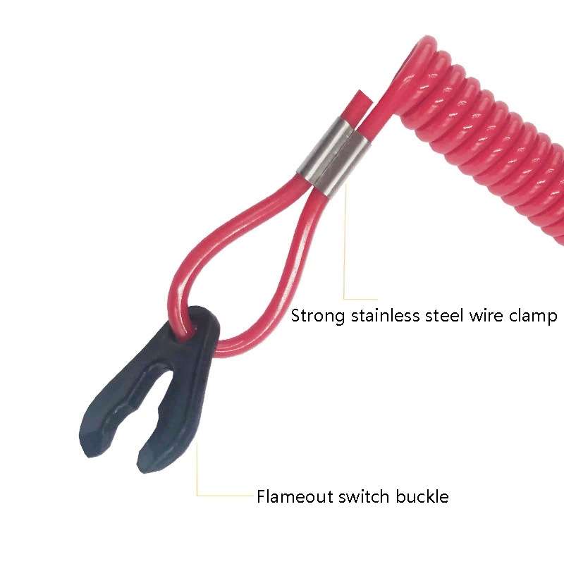 2 PCS Universal Ship Out-Of-Fire Switch Safety Rope Boot Machine Motorboat Emergency Exterior Switch