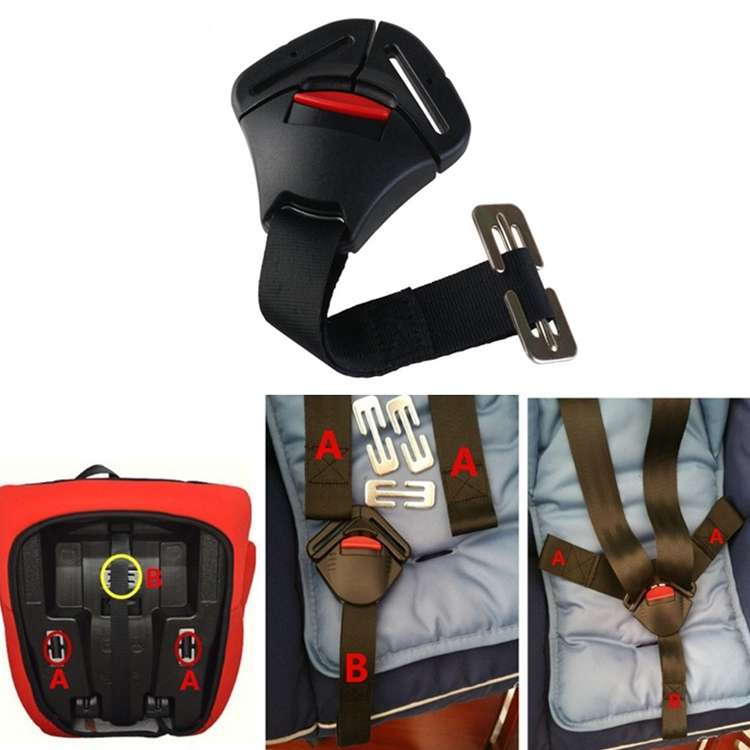 CA-00200 Universal Car Child Safety Seat Accessories Standard Five-Point Snap-Clad With Lock Buckle