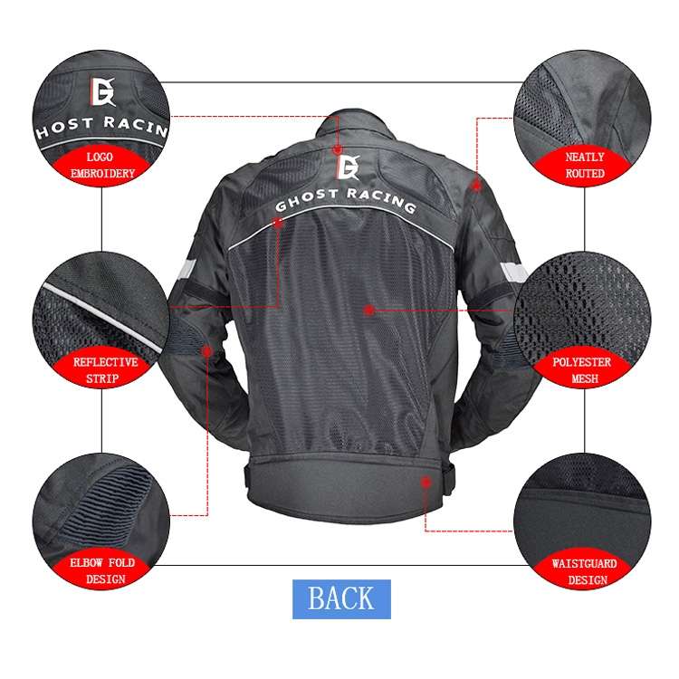 GHOST RACING GR-Y05 Motorcycle Cycling Cloth Men Knight Racing Jacket Keep Warm Anti-Fall Locom