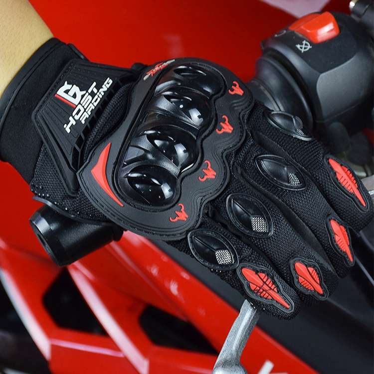 GHOST RACING GR-ST04 Motorcycle Gloves Anti-Fall Full Finger Riding Touch Gloves, Size: M(Green)