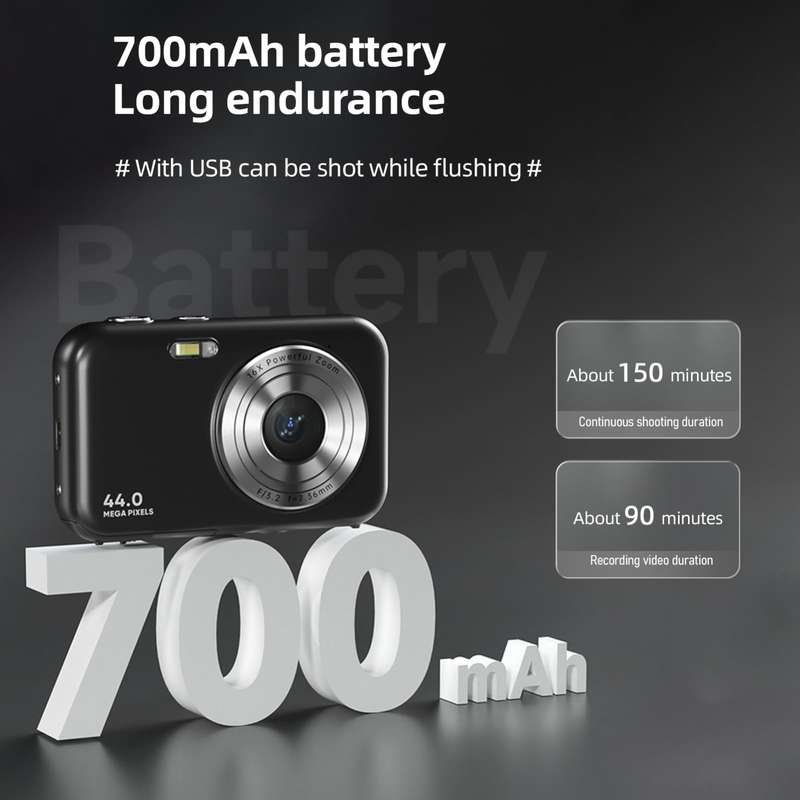 DC406L 2.4-Inch 1080P Mini HD 16X Zoom Digital Camera Home Children Camera EU Plug