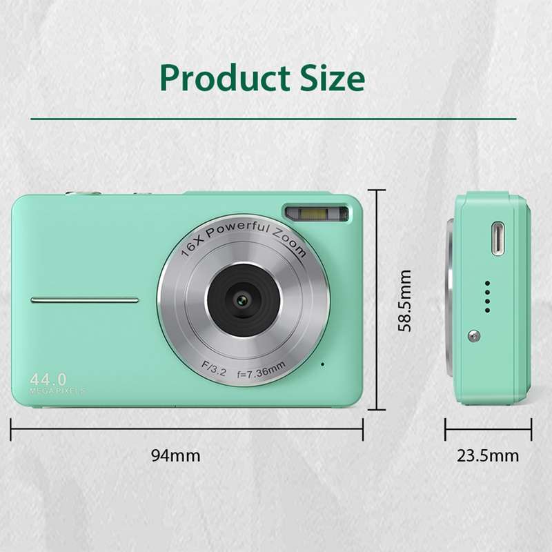 DC403L-AF 2.4-Inch 16X Zoom HD Digital Camera Mini Children Photography Camera EU Plug