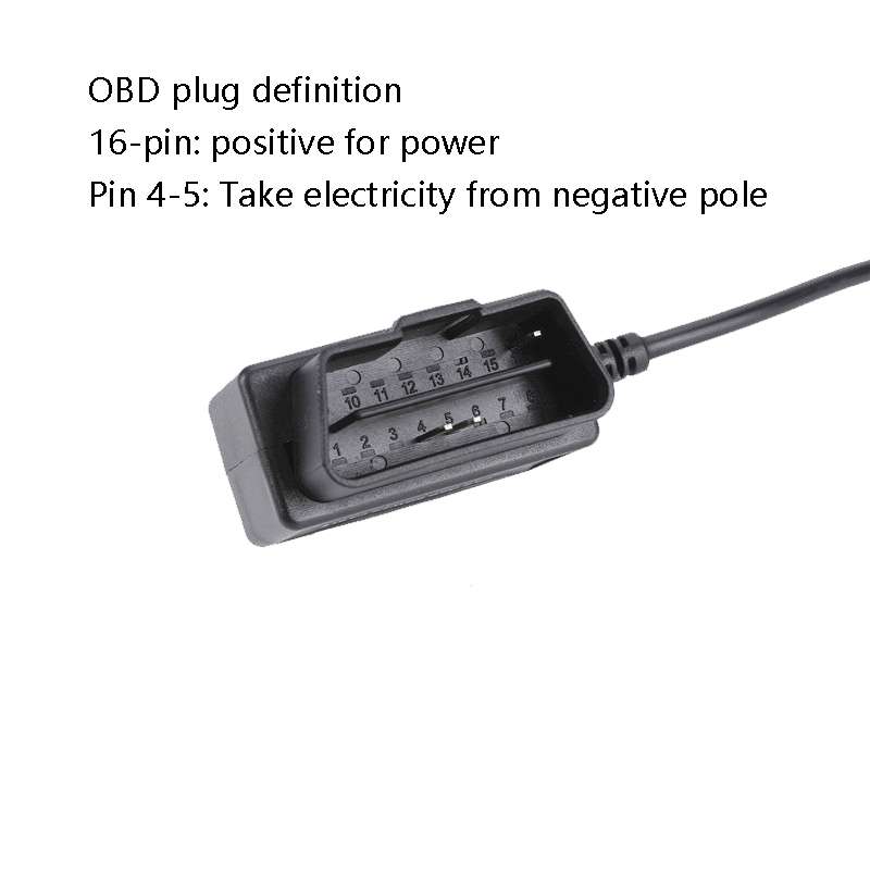 H508 OBD Car Charger Driving Recorder Power Cord 12/24V To 5V With Switch Low Pressure Protection Li