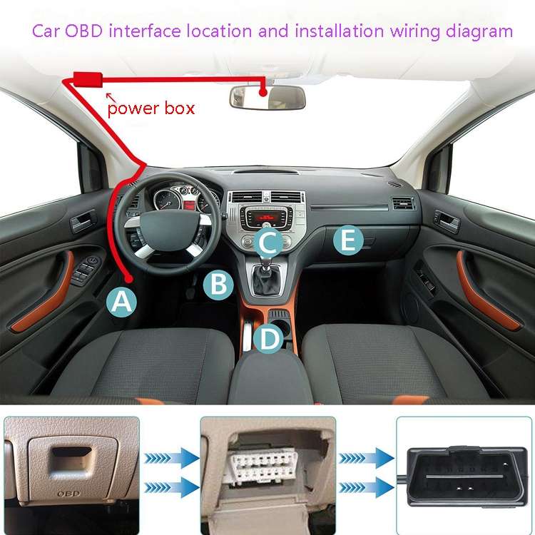 H507 Driving Recorder OBD Step-down Line Car ACC Three-Core Power Cord 12/24V To 5V 3A Low Pressure