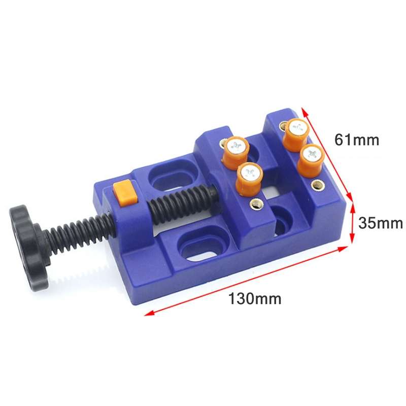 Eight-Hole Mini Flat Bench Vise Bodhi Beads Walnut Fixture(Black)