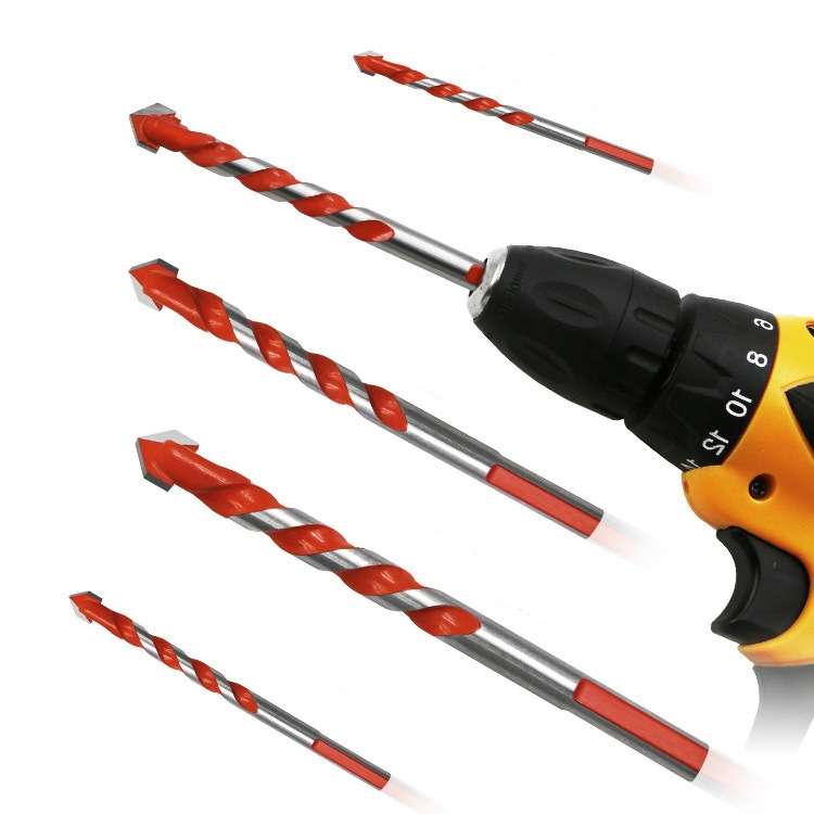 Ceramic Triangle Handle Metal Flashlight Drill Bit, Size: 6mm