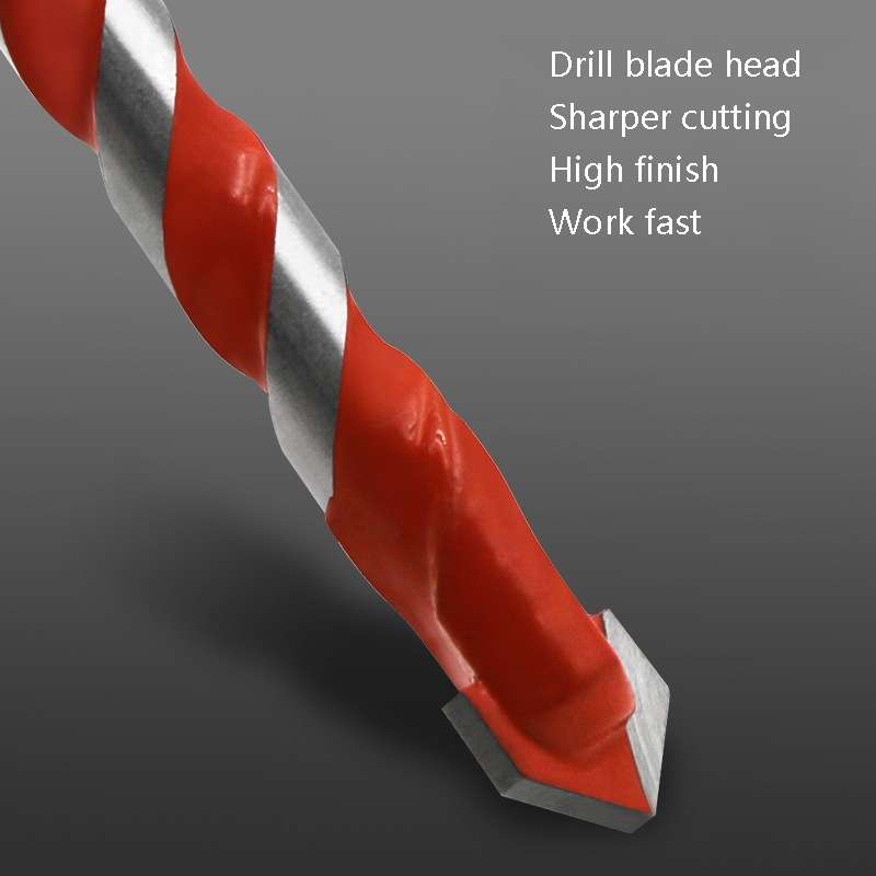 Ceramic Triangle Handle Metal Flashlight Drill Bit, Size: 8mm