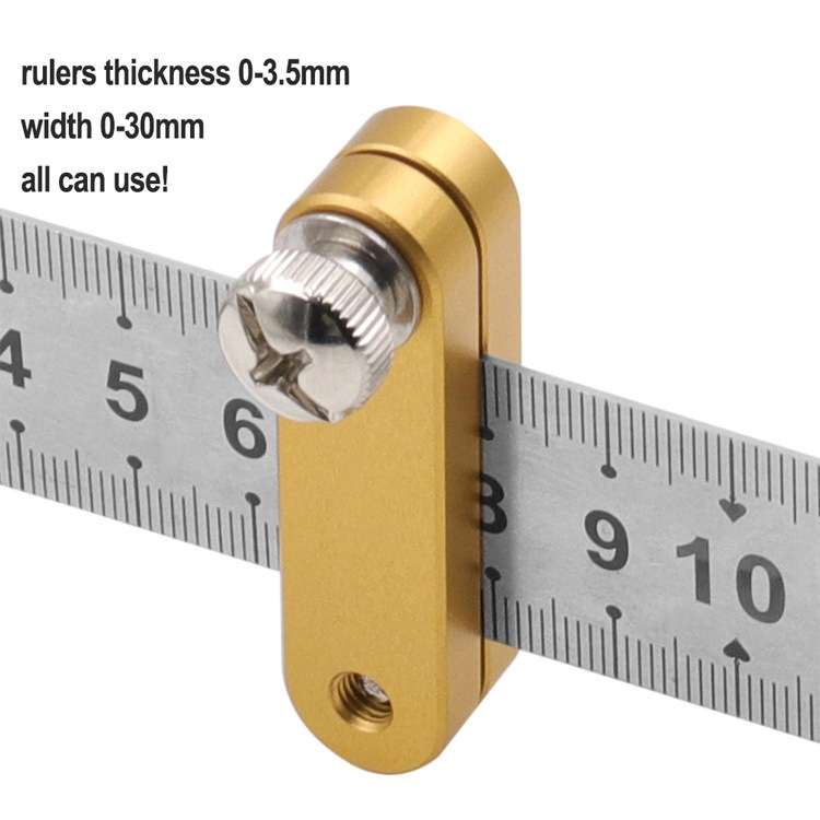 Steel Ruler Limit Adjustment Positioning Block Woodworking Marking Locator(Straightedge Locator)