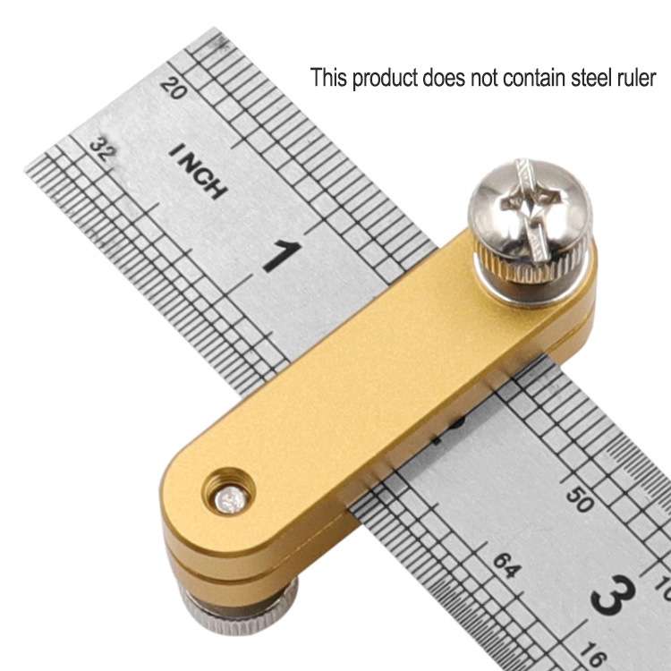 Steel Ruler Limit Adjustment Positioning Block Woodworking Marking Locator(Straightedge Locator)