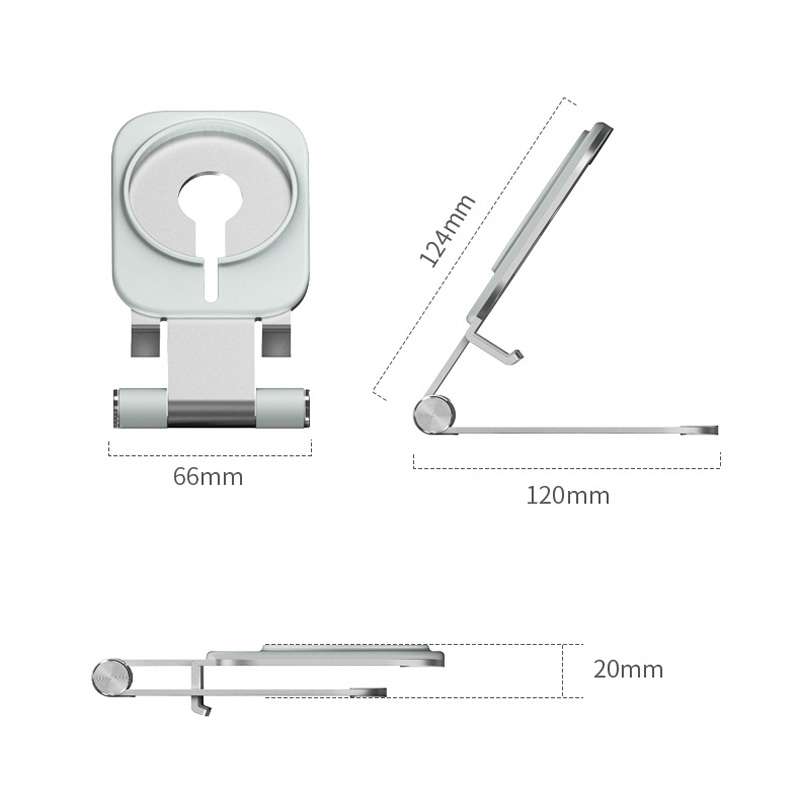 Magsafe Wireless Charging Stand Aluminum Alloy Folding Desktop Live Bracket(Silver)