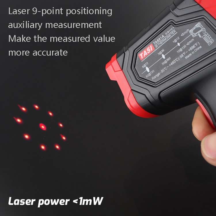 TASI Colorful Screen Infrared Thermometer, -50-480 Degrees Celsius(TA601A)