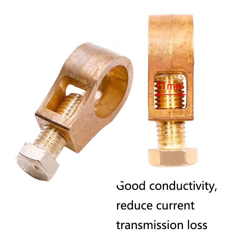2 Pairs 269 Pure Copper Battery Clip Car Battery Clip(Yellow)