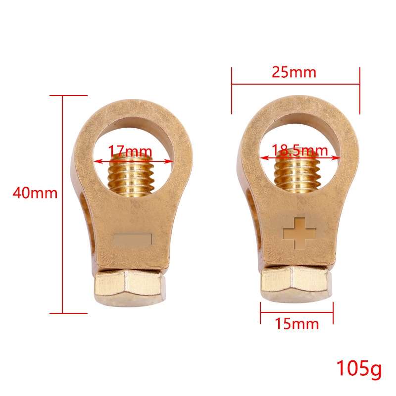 2 Pairs 269 Pure Copper Battery Clip Car Battery Clip(Yellow)