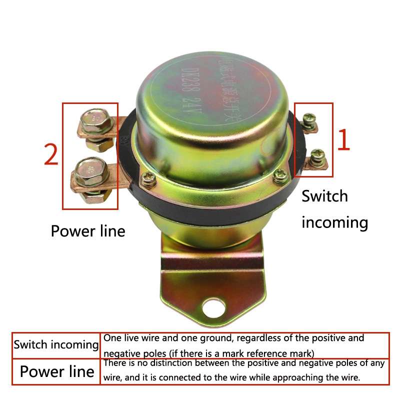 Automobile Electromagnetic Power Switch, Rated voltage: 12V (Silver)