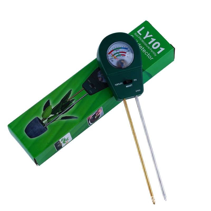 LY101 Flower And Grass Soil Detector PH Cantoneal Alkalin Testor(Black)