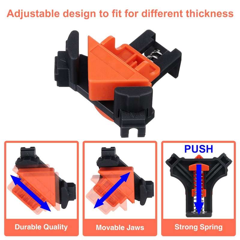4 PCS/Set 90 Degree Woodworking Right Angle Clip(OPP Bag)