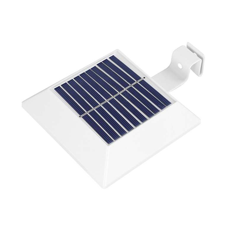 12 LED Solar Outdoor Railing Stair Square Wall Light(White Shell-White Light)