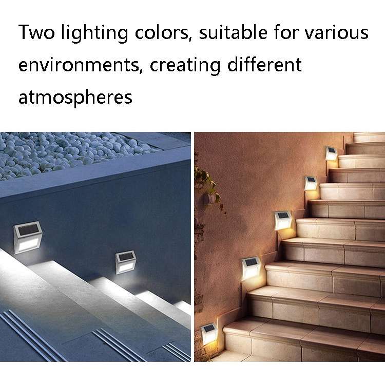 6 LED Solar Stainless Steel Stair Ladder Lamp Wall Light(White Light)