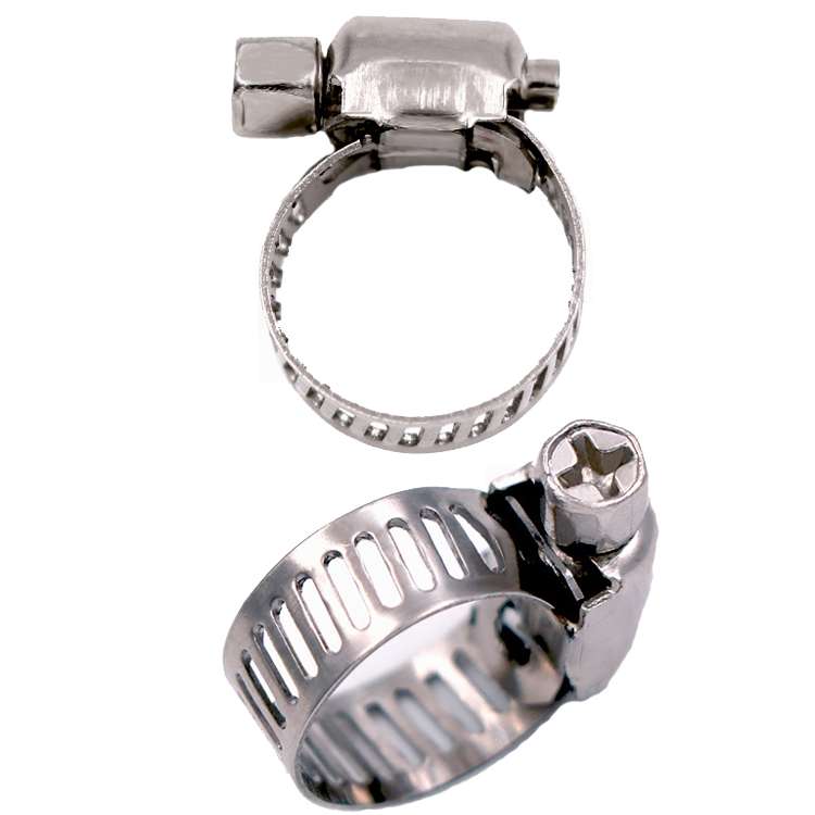 10pcs Stainless Steel Water Pipe Hose Clamp(Silver)