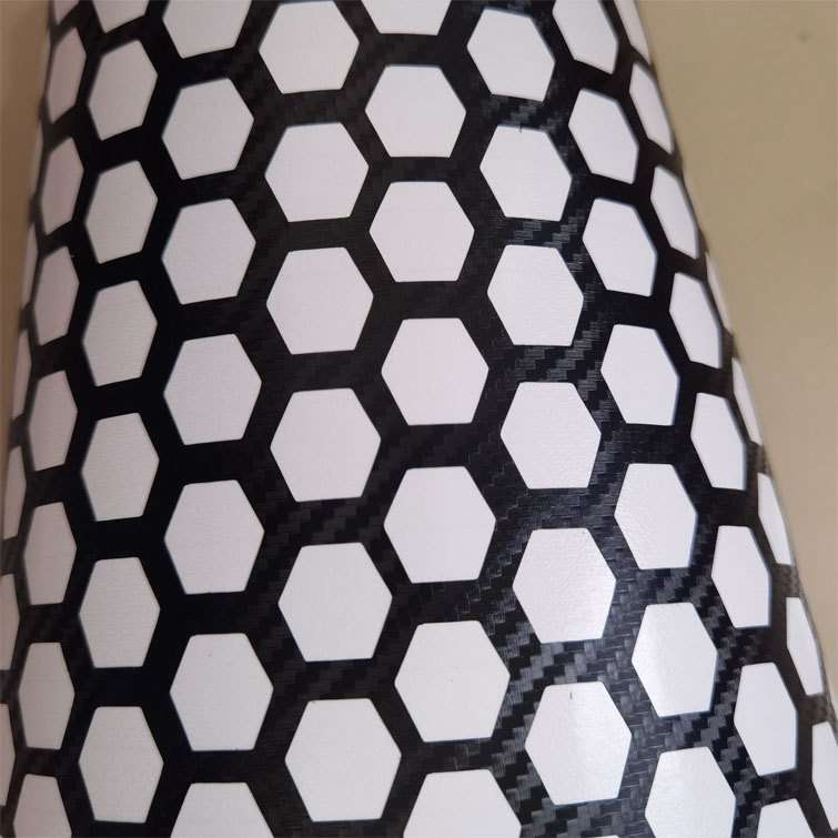 5 PCS Car Honeycomb Tail Lamp Film Universal Personality Modified Light Film Sticker(Carbon Fiber Bl