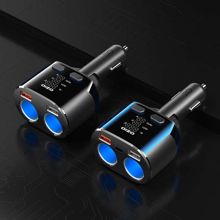 Ozio Car Charger Cigarette Lighter Conversion Plug USB Fast Flashing Charger, Model: CL48Q Black