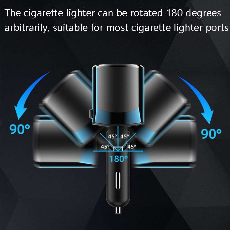Ozio Car Charger Cigarette Lighter Conversion Plug USB Fast Flashing Charger, Model: CL48Q Black