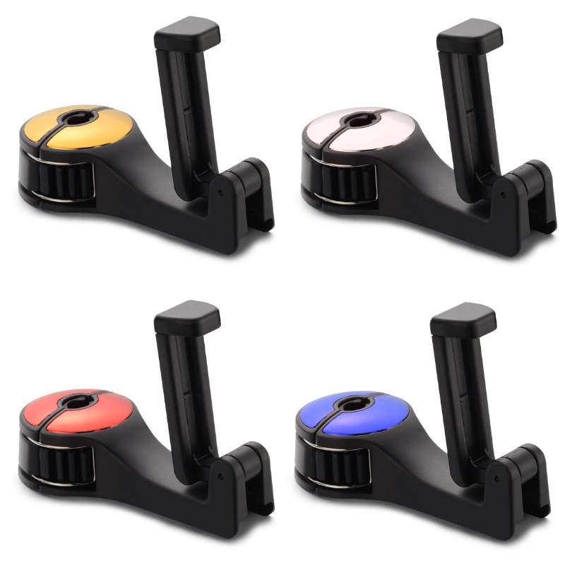 Car Multifunctional Rear Headrest Mobile Phone Hook(Second Generation Silver)
