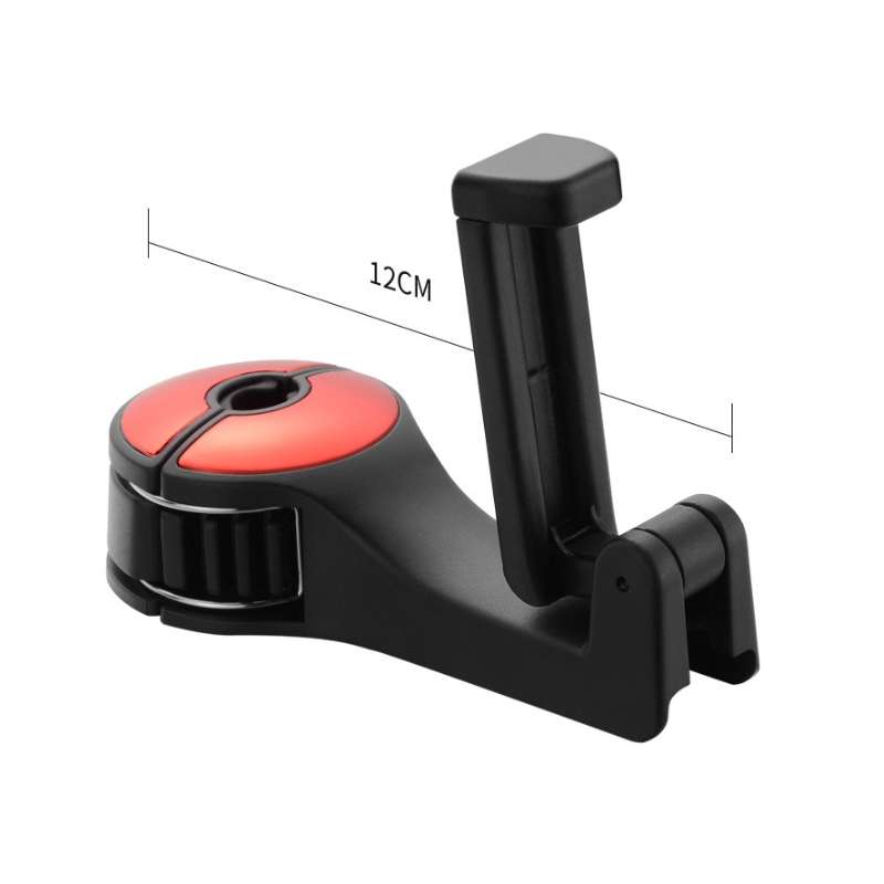 Car Multifunctional Rear Headrest Mobile Phone Hook(Second Generation Silver)