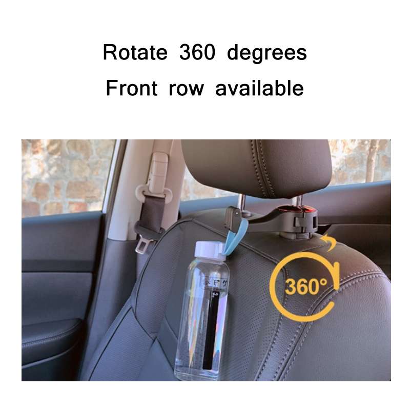 Car Multifunctional Rear Headrest Mobile Phone Hook(Second Generation Silver)