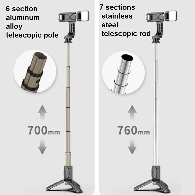 Mini Selfie Stick Integrated Multifunctional Bluetooth Selfie, Specification: Q10S 70cm With Fill L