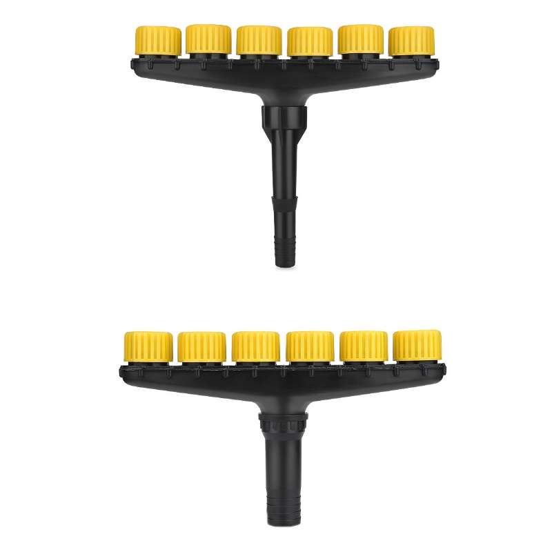 DKSSQ Gardening Watering Sprinkler Nozzle, Specification: 6 Head With 1 inch/1.2 inch Interface