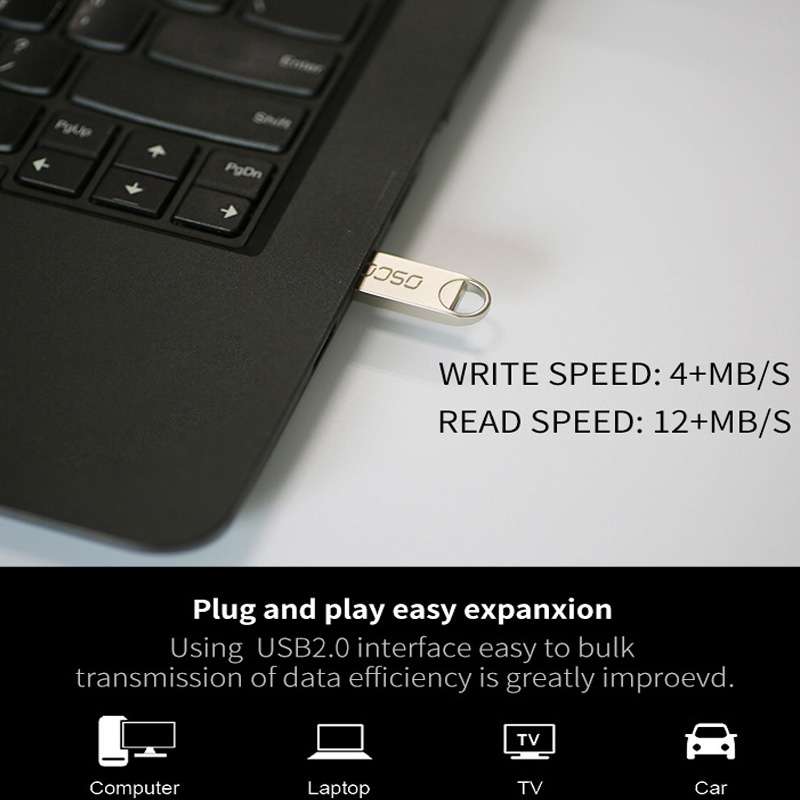 OSCOO 002U-2 USB 2.0 Metal Mini U Disk, Capacity: 16GB