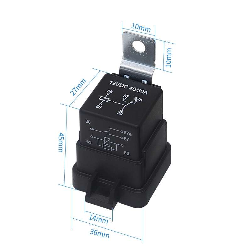 1040 5 Pin Waterproof Integrated Automotive Relay With Bracket, Rated voltage: 24V