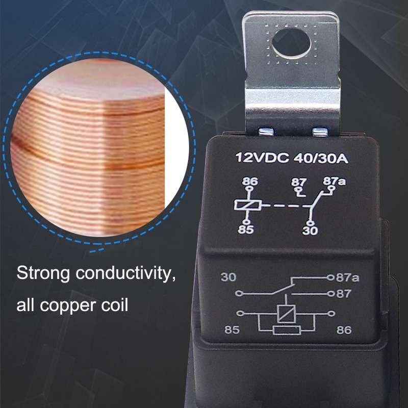 1040 5 Pin Waterproof Integrated Automotive Relay With Bracket, Rated voltage: 24V
