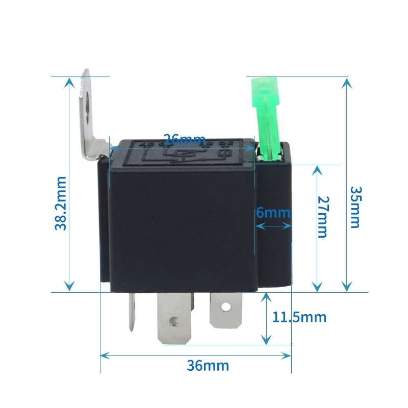 5 Sets JD2912 4 Pin Car Relay With Fuse, Rated voltage: 24V