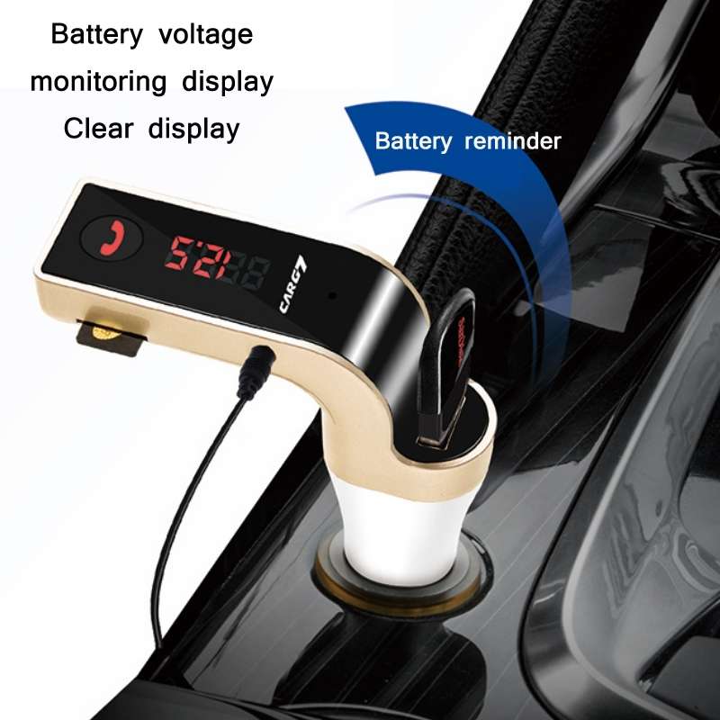 G7 Car Hands-Free Bluetooth FM Player MP3(Black)