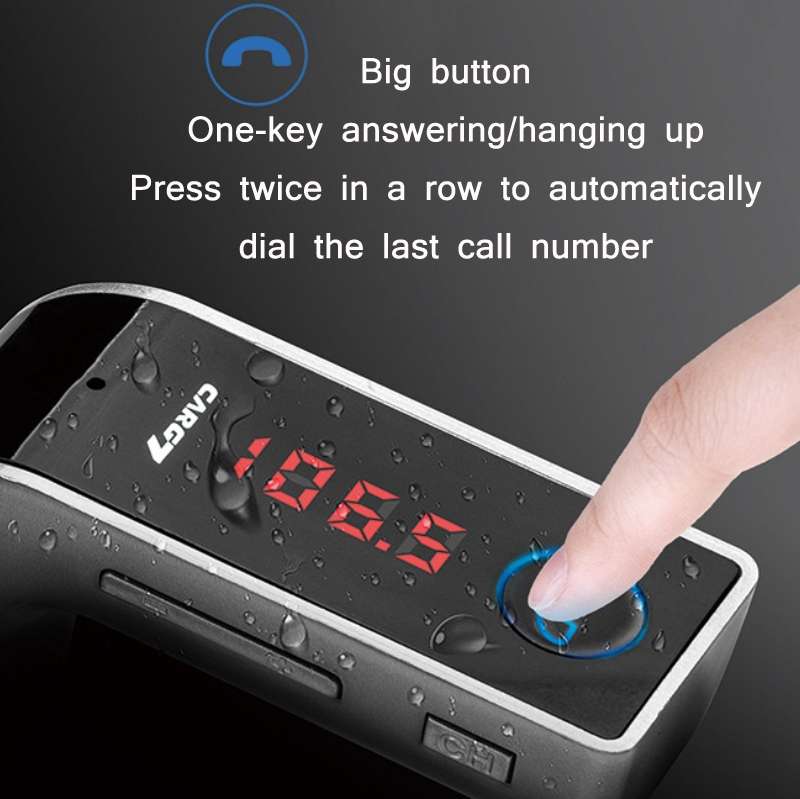 G7 Car Hands-Free Bluetooth FM Player MP3(Black)