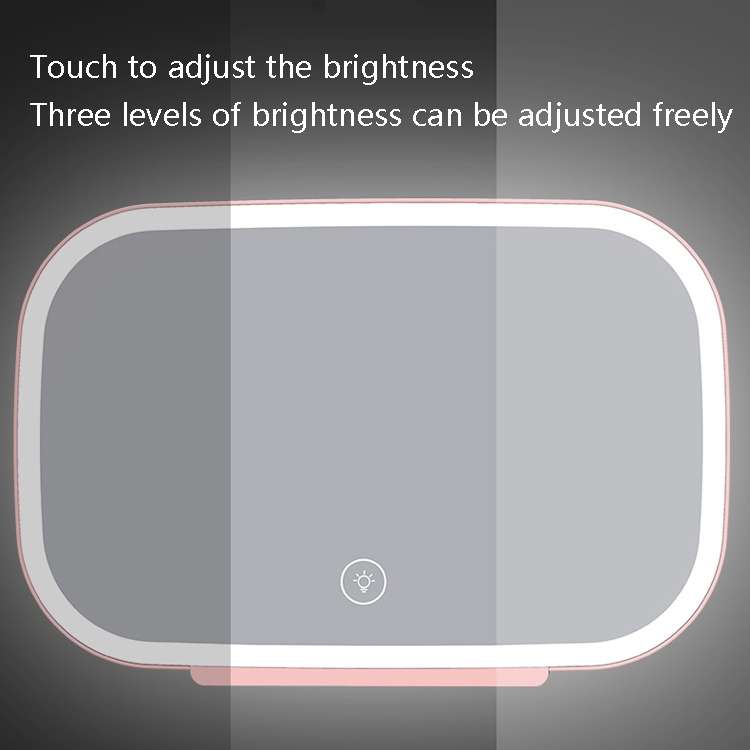 Car Sun Visor Makeup Mirror With LED Light(White)