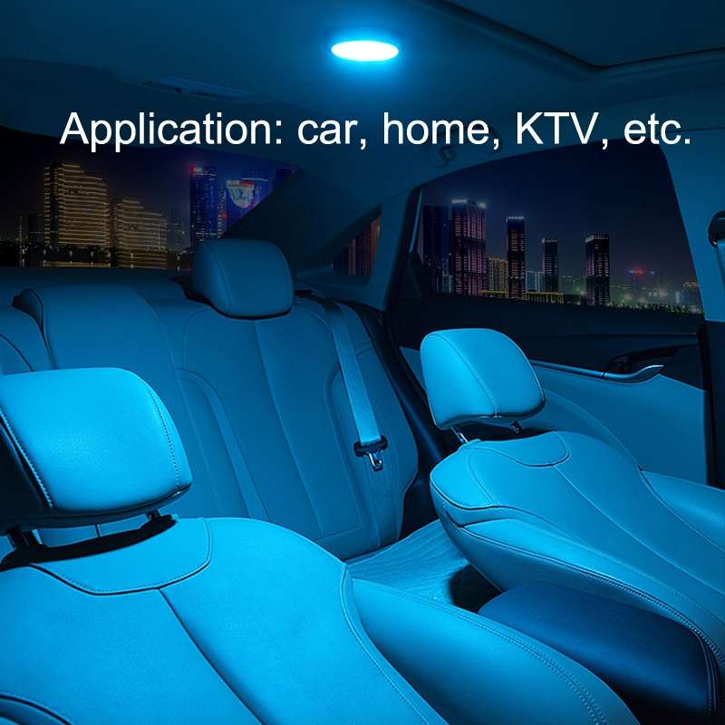 Y-033 Voice Controlled Colorful Atmosphere Car Light(Black)