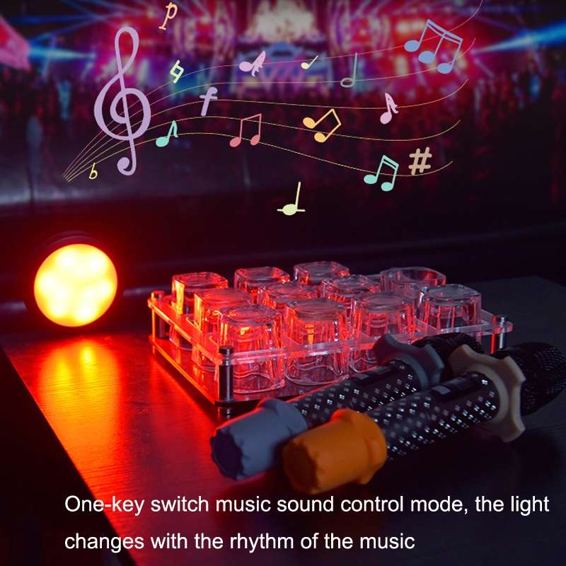 Y-033 Voice Controlled Colorful Atmosphere Car Light(Black)