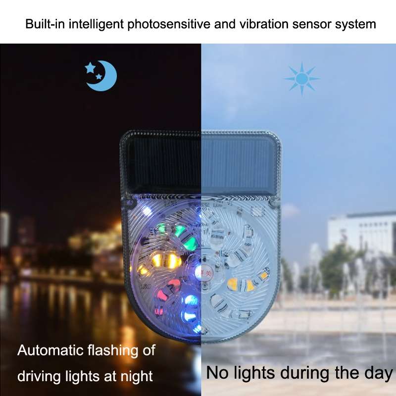 Y-949 27 LEDs Solar Car Waterproof Warning Light