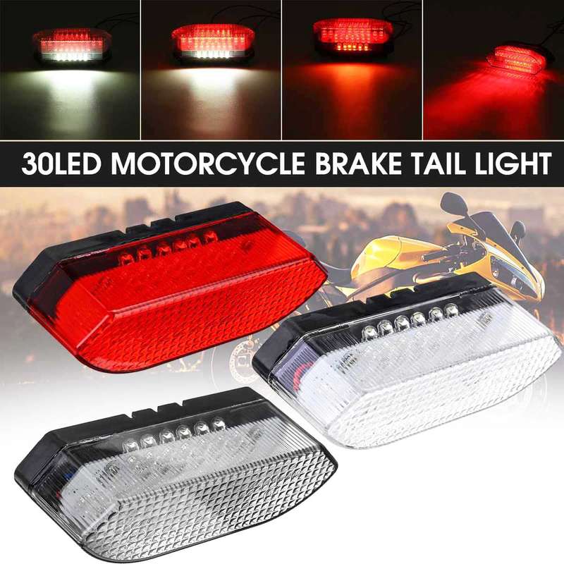 MK-285 Motorcycle LED Taillight Plate Light(Without Stand Red Cover)