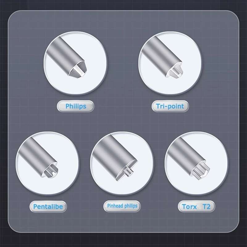 Qianli Super Tactile Grip-Type Precision Silent Dual-Bearing Screwdriver, Series: Type D Pinhead Ph