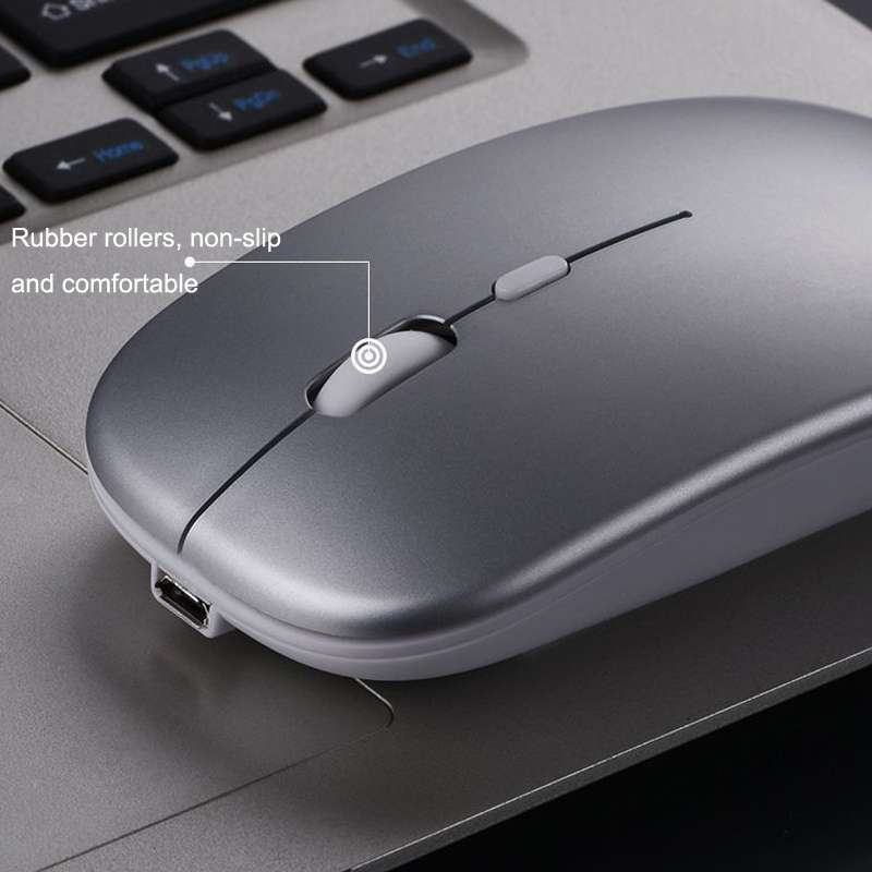 C7002 2400DPI 4 Keys Colorful Luminous Wireless Mouse, Color: Dual-modes Rose Gold