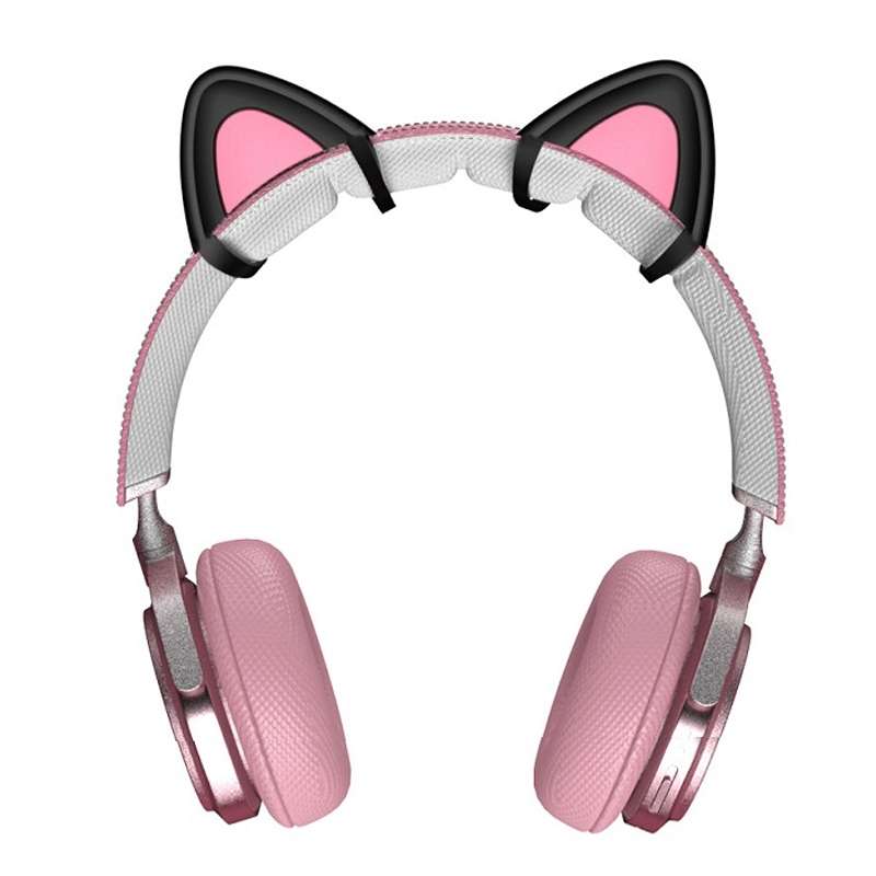 T6 Cute Cat Ear Decoration for Headphones(White)