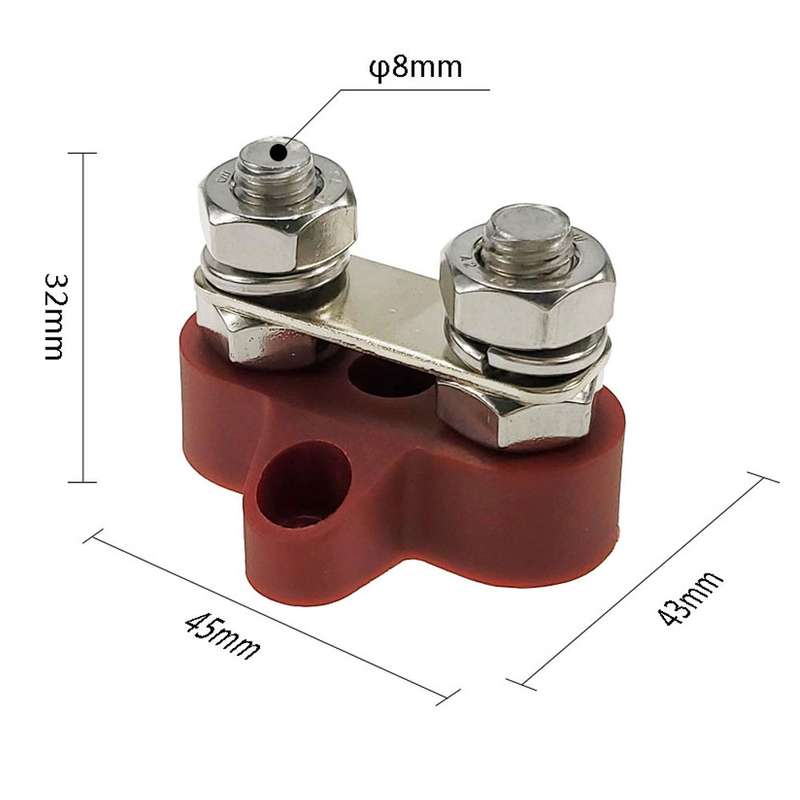 Double Terminal Block Spiral Fixed Wire Connector, Color: M8 Black